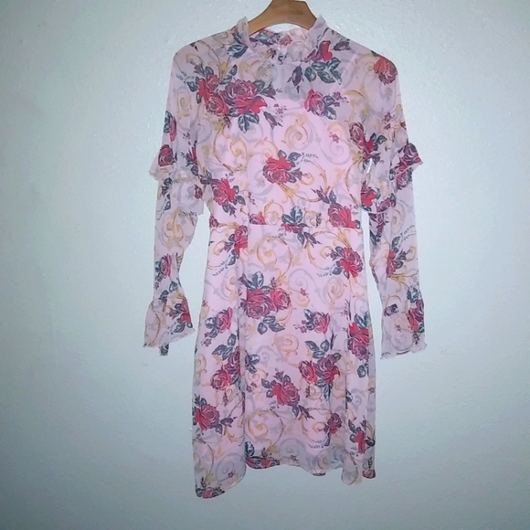 art class Other - Art Class XL Girls Long Sleeved Pink Red Roses Layered Dress Kids